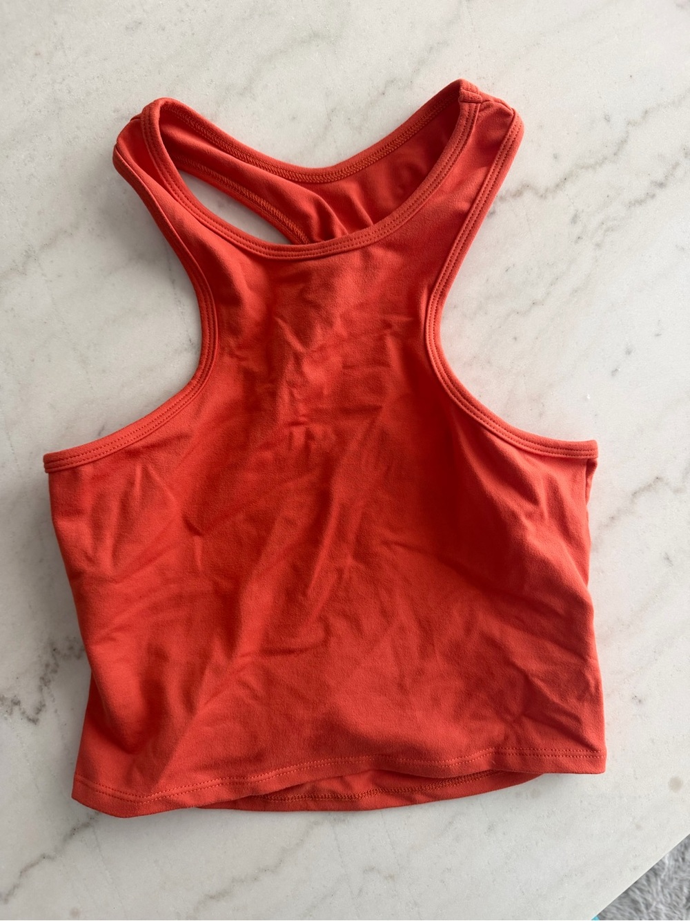 Bombshell Sportswear Coral Racerback Crop Top